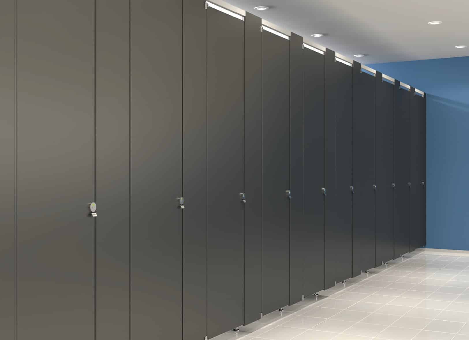 Hadrian Elite Max pedestal-mounted toilet partitions