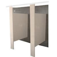 Contact Partition Plus to receive a customized quote for high-durability, water-proof shower compartments and changing areas. Image showing solid plastic or phenolic shower changing stalls.