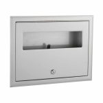 Bobrick B-301 ClassicSeries recessed seat cover dispenser shown against white.