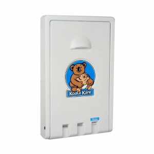 Koala Kare KB101 wall mounted baby changing station white granite.