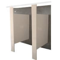 Image showing solid plastic or phenolic shower changing stalls.