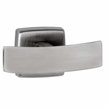 Bobrick B-672 surface mounted double robe hook shown against white