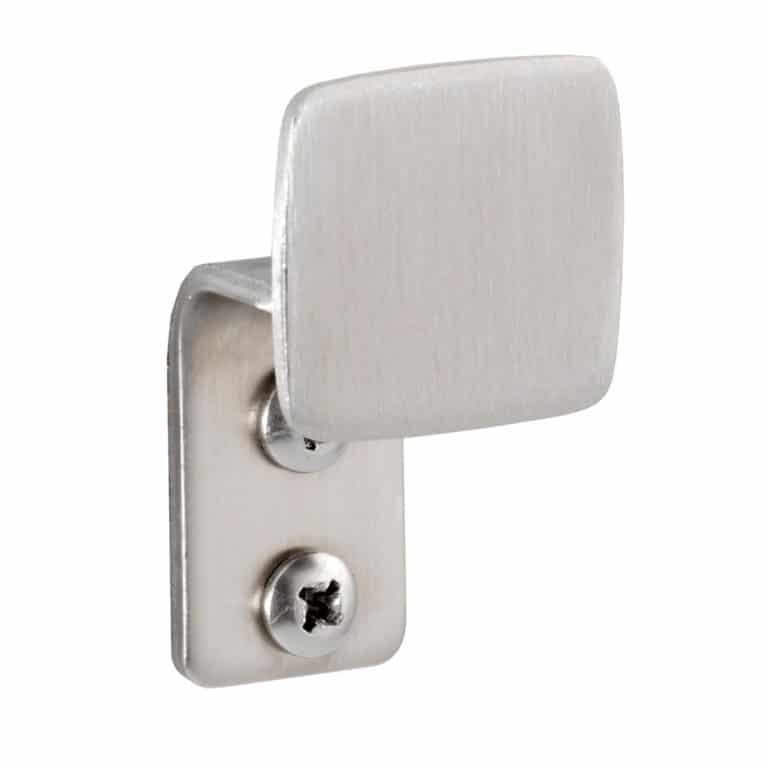 Bobrick B-233 coat hook shown with screws against white background