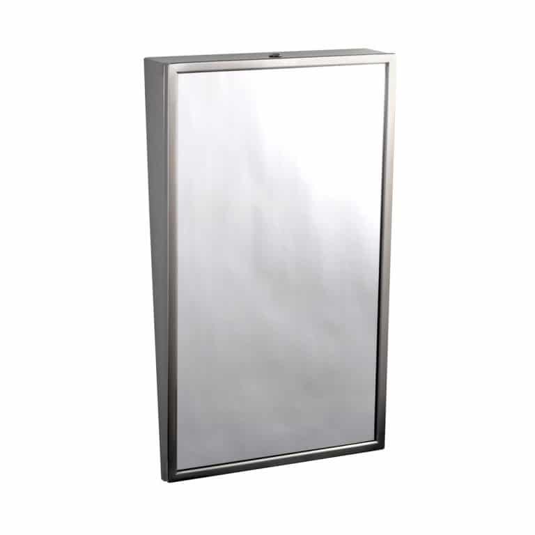 Bobrick Fixed Tilt B293 Mirror ADA Compliant Stainless Partition Plus