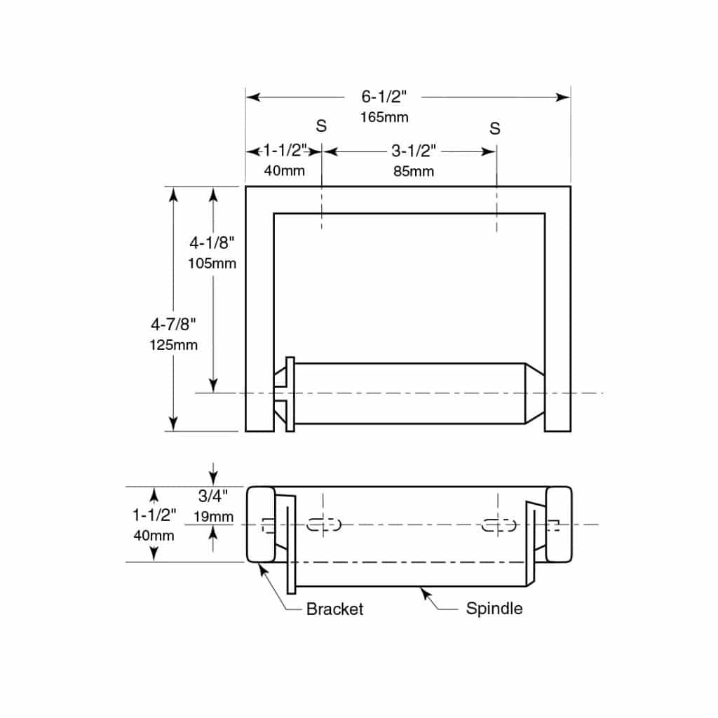 Bobrick Toilet Tissue Controlled Delivery B273 Partition Plus