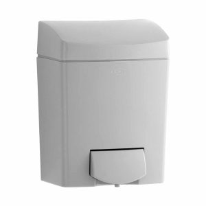 Bobrick B-5050 MatrixSeries surface mounted soap dispenser against white background.