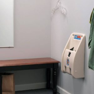 Koala Kare Child Protection Seat KB102 shown in room, closed.