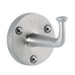 Bobrick Heavy Duty Clothes Hook, Exposed Mounting B-211 against white.