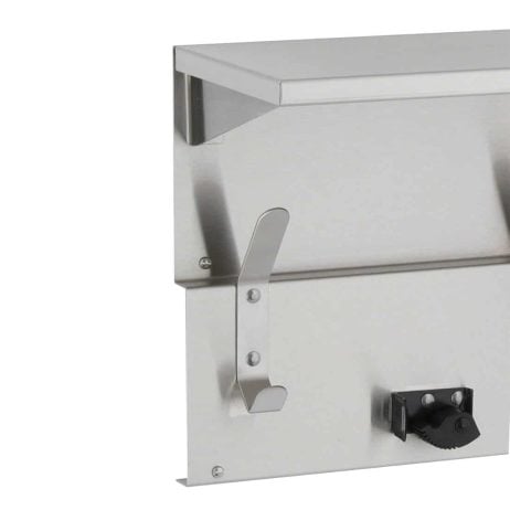 Bobrick Utility Shelf Mop/Broom Holders Rag Hooks B-239 detail.