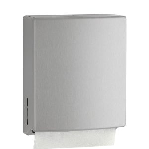 Bobrick Contura Surface Mount Paper Towel Dispenser B-4262 with towel.