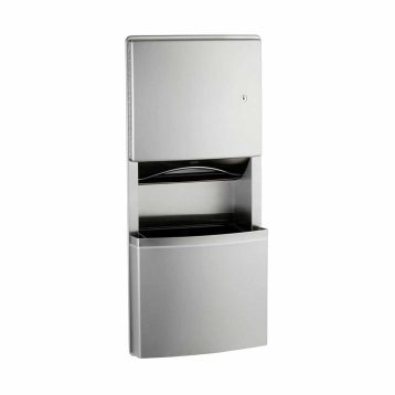 Bobrick Contura Recessed Paper Towel Dispenser and Waste Receptacle B-4369