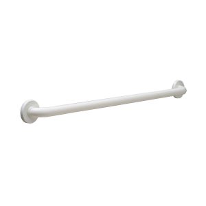 Bobrick 1 ¼” Straight Vinyl Coated Grab Bar B-580616 angled.