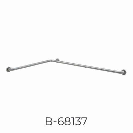 Bobrick 1 ½” Diameter Two-Wall Grab Bar B-68137 satin finish.