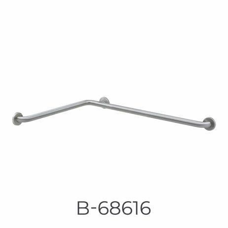 Bobrick 1 ½” Diameter Two-Wall Grab Bar B-68616 satin finish.