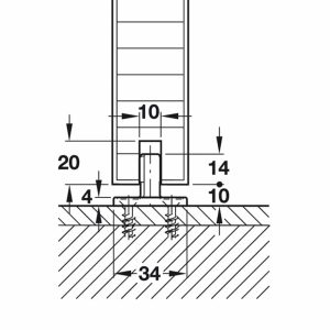 Floor guide fit cutaway diagram for Hawa Junior 40/Z.