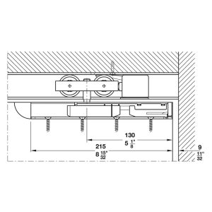 Hawa Junior 80/B running gear, carrier profile line drawing.