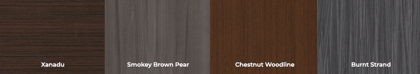 An image showing several wood grain examples.