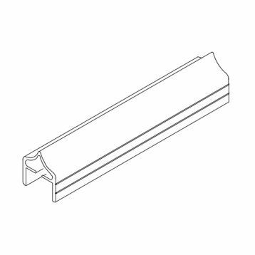 Additional line drawing of a metal headrail endcap from Scranton Products.