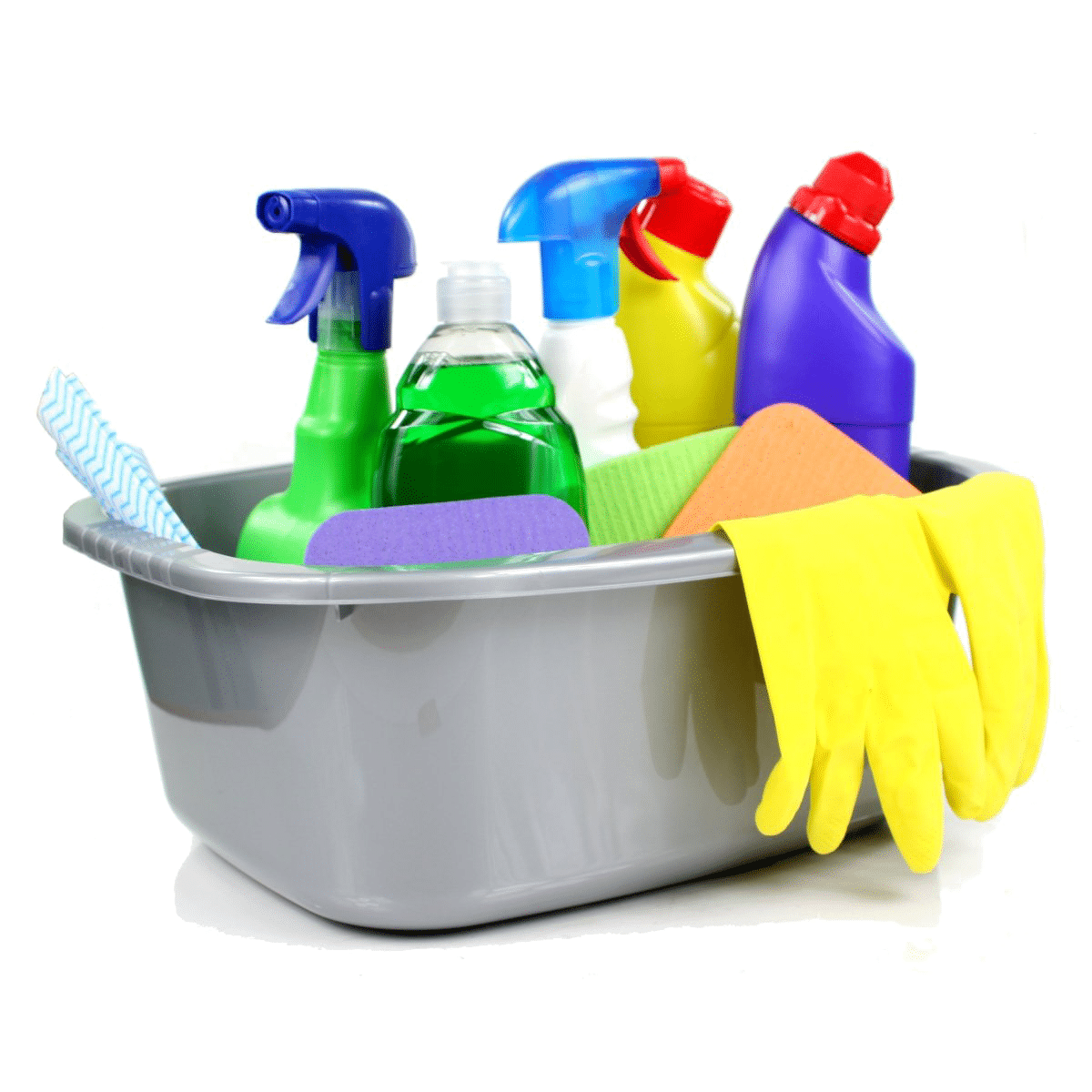 Cleaning products for use with toilet partitions.