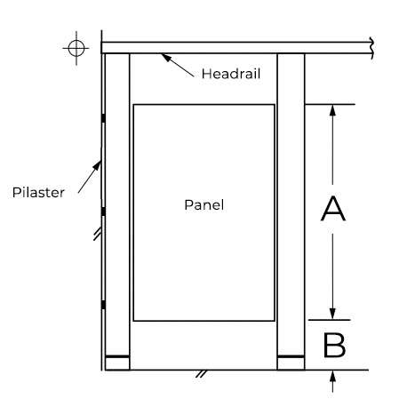 Panel height, door height, and height above finished floor.