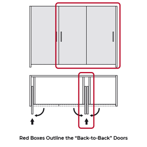 Line Drawing of Back to Back Doors on Hawa Concepta