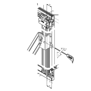 Illustration showing part of the carefully engineered Folding Concepta sliding mechanism.