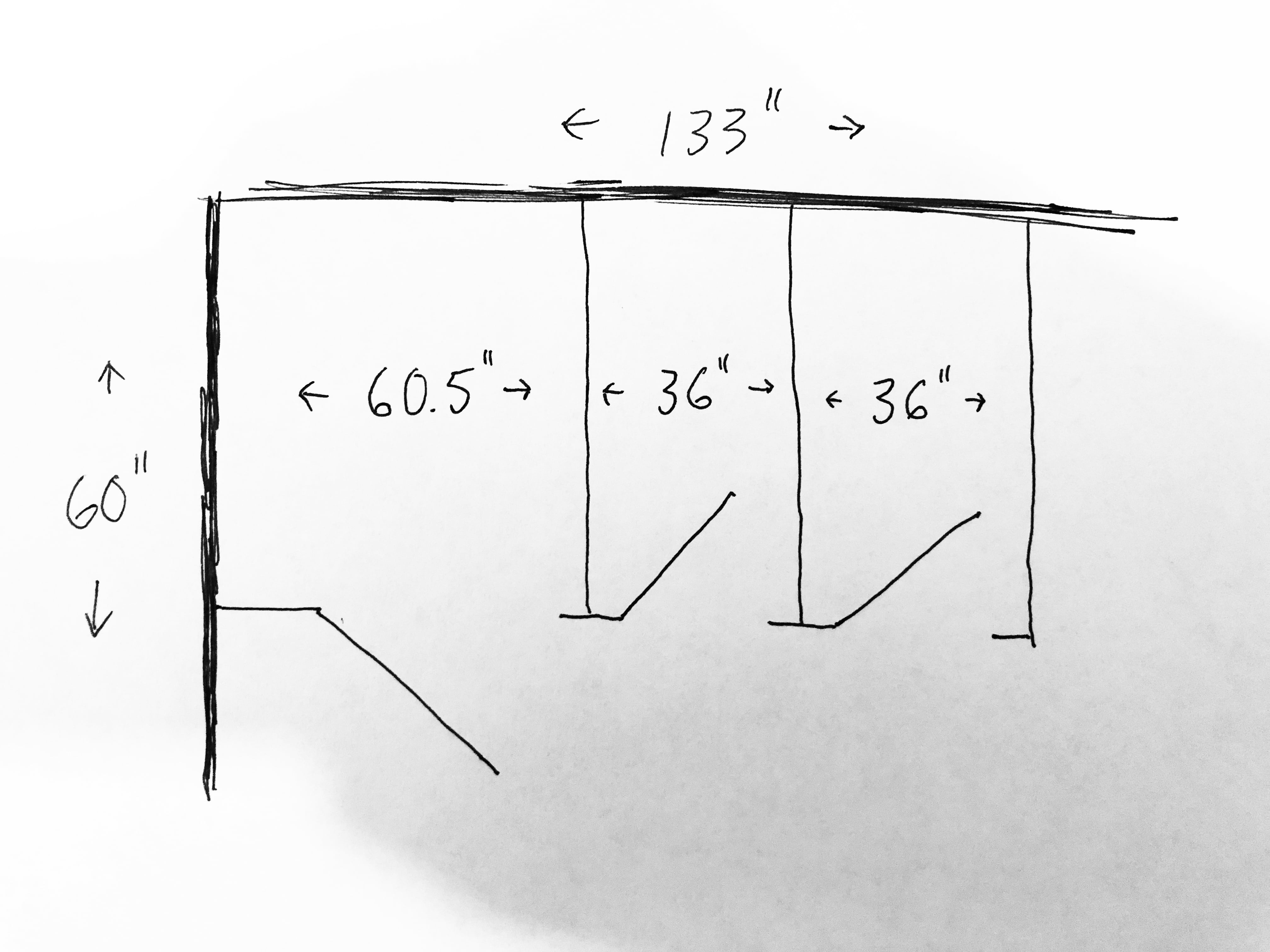 Bathroom and stall measurements drawing