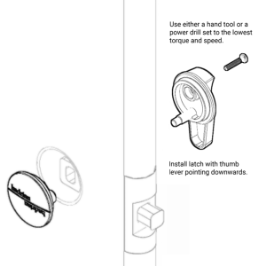Illustration of knob installation