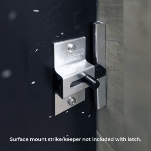 Photograph of Scranton Products Surface Slide Latch installed.