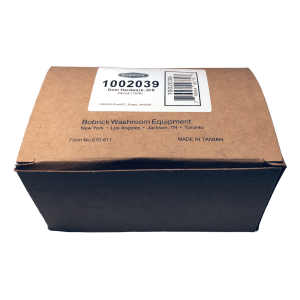 Packaging of Bobrick Out-Swing Door Hardware Kit – 1002039.