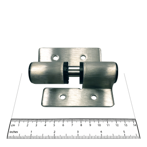Photograph showing the size of the Bobrick L-Hinge Packet - 1002330 components.