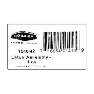 Scanned image of Bobrick Surface Latch Packet - 1040-42 package label.
