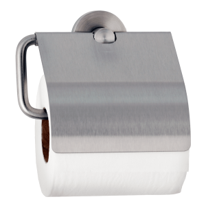 Photograph showing alternate view of the Bobrick Cubicle Collection Toilet Tissue Dispenser with Hood B-546.