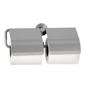 Photograph of the Bobrick Cubicle Collection Double Toilet Tissue Dispenser with Hoods B-548.