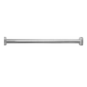 Photograph of Bobrick Extra-Heavy-Duty Shower Curtain Rod B-6047 showing rod and flanges.