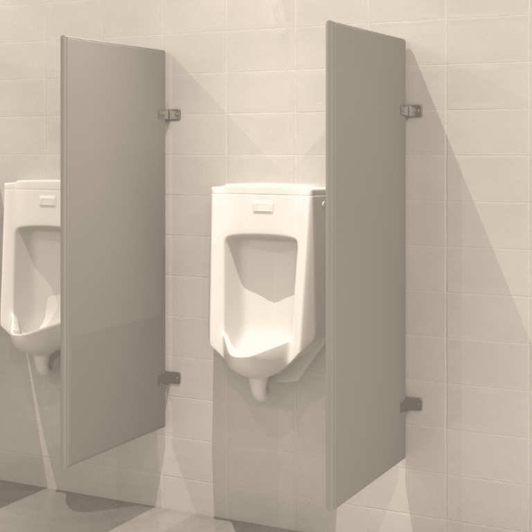 Wall Hung Urinal Screen Powder Coated Partition Plus