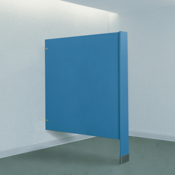 Photograph of Solid Plastic Urinal Screen in Blue
