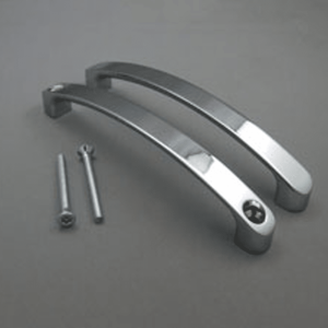 Photograph of Hadrian Back-to-Back Door Pull Kit in chrome finish.