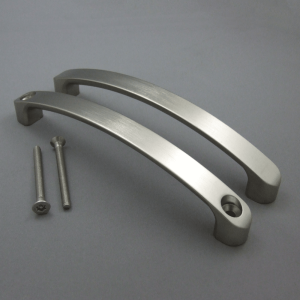 Photograph of Hadrian Back-to-Back Door Pull Kit in stainless finish.