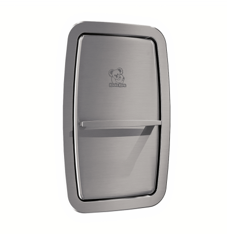 Koala Kare KB311-SSRE vertical recess-mount baby changing station, shown with changing surface stowed.