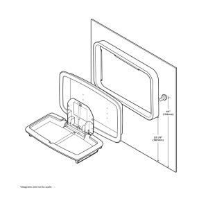 Positioning the Koala Kare KB311-SSWM horizontal surface mount baby changing station against the wall.