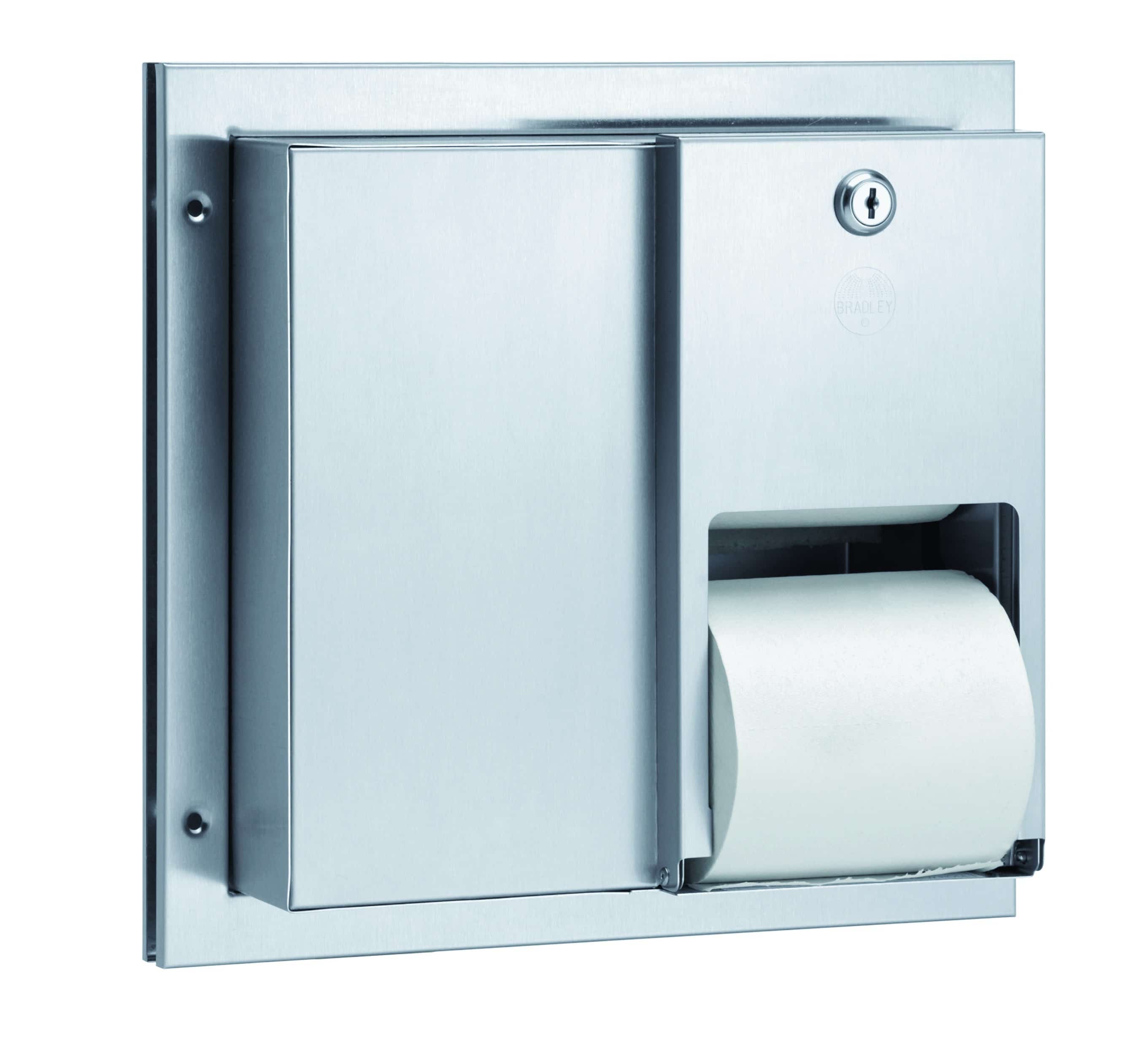 Illusion råolie Dingy Bradley 5422 Partition Mounted Stainless Steel Toilet Paper Dispenser -  Partition Plus