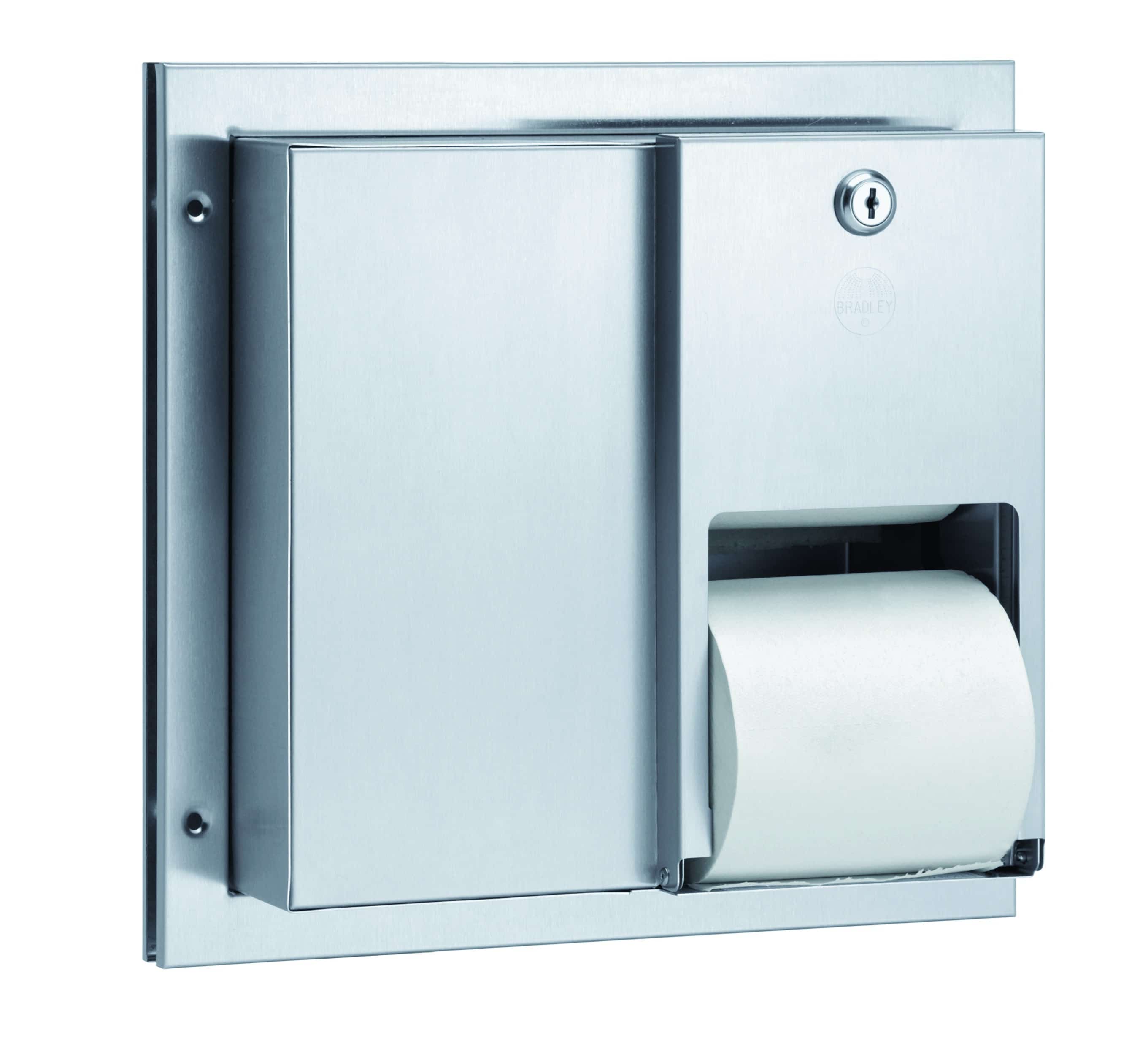 Bradley 5102-520000 - Recessed Single Roll Toilet Paper Dispenser