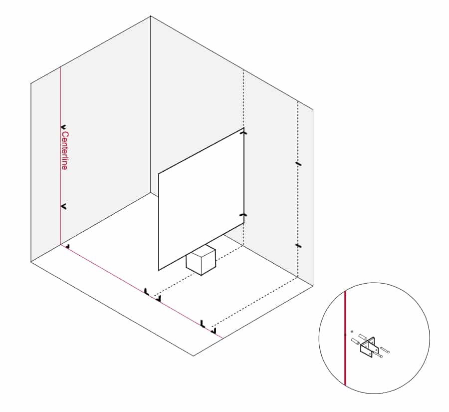 Diagram of Toilet Partition Installation Step 6