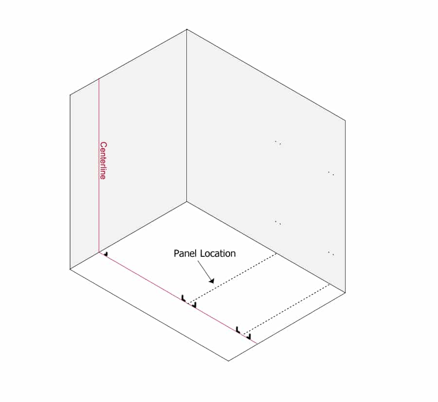 Diagram of Toilet Partition Installation Step 3