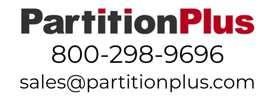 Partition Plus Logo Phone Number 800-298-9696 and Email sales@partitionplus.com