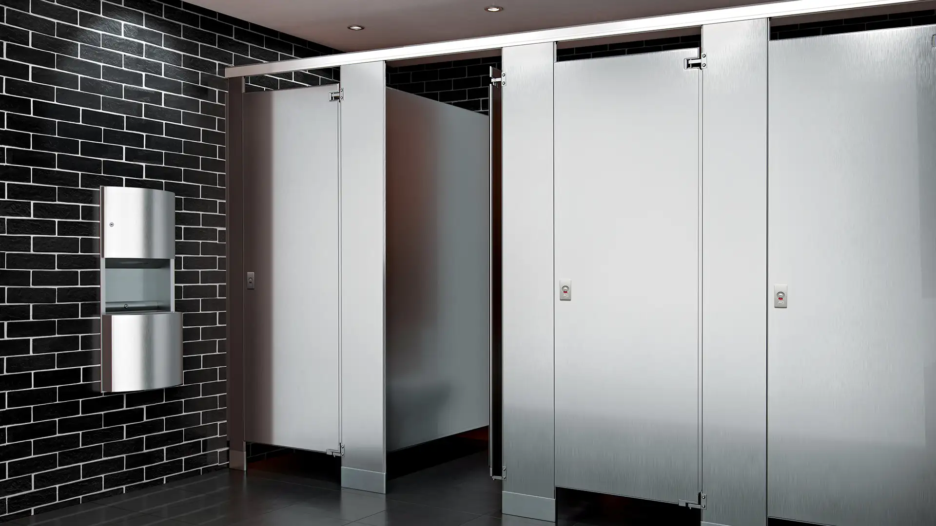 Stainless Steel Bathroom Stalls, Quick, Private - Partition Plus