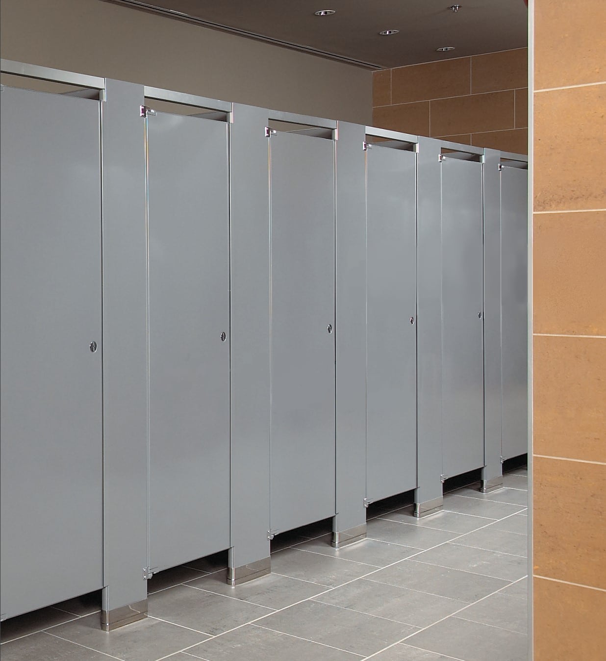 Six Grey Hadrian Elite Plus Series Stalls