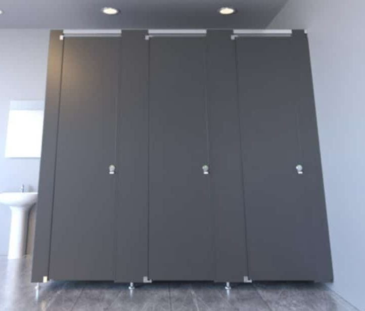 Three Hadrian Elite Max Stalls in Display Room with Hardwood Floors