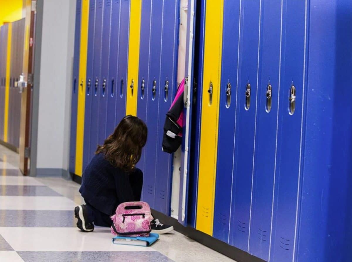 Blue and Yellow School Lockers